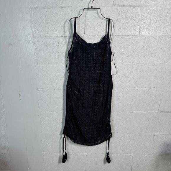 1. State Women's Convertible Tank Dress swim Cover-up navy XL - Picture 5 of 9